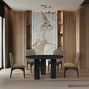 Color_Black -- Meridian Round Colosseum Dining Table IMAGE 2