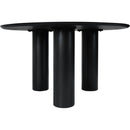  Color_Black -- Meridian Round Colosseum Dining Table IMAGE 3
