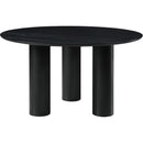  Color_Black -- Meridian Round Colosseum Dining Table IMAGE 5