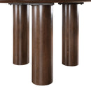  Color_Brown -- Colosseum 54" Brown Solid Wood And Oak Veneer Dining Table IMAGE 3