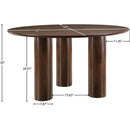  Color_Brown -- Colosseum 54" Brown Solid Wood And Oak Veneer Dining Table IMAGE 6
