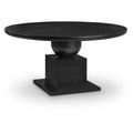  Color_Black -- Meridian Round Rishal Dining Table with Pedestal Base IMAGE 1