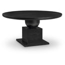  Color_Black -- Meridian Round Rishal Dining Table with Pedestal Base IMAGE 1
