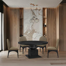  Color_Black -- Meridian Round Rishal Dining Table with Pedestal Base IMAGE 2