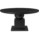  Color_Black -- Meridian Round Rishal Dining Table with Pedestal Base IMAGE 3