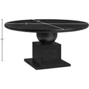  Color_Black -- Meridian Round Rishal Dining Table with Pedestal Base IMAGE 6