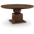  Color_Brown -- Rishal 60" Brown Solid Wood And Oak Veneer Dining Table IMAGE 1