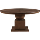  Color_Brown -- Rishal 60" Brown Solid Wood And Oak Veneer Dining Table IMAGE 3