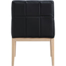 Meridian Adrian Black Vegan Leather Dining Arm Chair IMAGE 5
