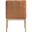  Color_Cognac -- Adrian Cognac Vegan Leather Upholstered Dining Arm Chair IMAGE 5