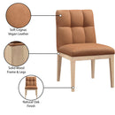  Color_Cognac -- Adrian Cognac Vegan Leather Upholstered Dining Side Chair IMAGE 10