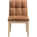  Color_Cognac -- Adrian Cognac Vegan Leather Upholstered Dining Side Chair IMAGE 3