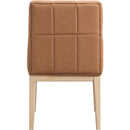  Color_Cognac -- Adrian Cognac Vegan Leather Upholstered Dining Side Chair IMAGE 5