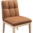  Color_Cognac -- Adrian Cognac Vegan Leather Upholstered Dining Side Chair IMAGE 6