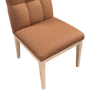  Color_Cognac -- Adrian Cognac Vegan Leather Upholstered Dining Side Chair IMAGE 7