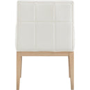 Meridian Adrian Cream Vegan Leather Dining Arm Chair IMAGE 5