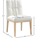  Color_Cream -- Adrian Cream Vegan Leather Upholstered Dining Side Chair IMAGE 10