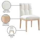  Color_Cream -- Adrian Cream Vegan Leather Upholstered Dining Side Chair IMAGE 11