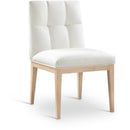  Color_Cream -- Adrian Cream Vegan Leather Upholstered Dining Side Chair IMAGE 1
