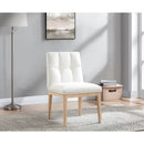  Color_Cream -- Adrian Cream Vegan Leather Upholstered Dining Side Chair IMAGE 2