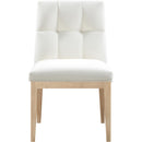 Color_Cream -- Adrian Cream Vegan Leather Upholstered Dining Side Chair IMAGE 3