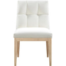 Meridian Adrian Cream Vegan Leather Dining Side Chair IMAGE 3