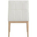  Color_Cream -- Adrian Cream Vegan Leather Upholstered Dining Side Chair IMAGE 5