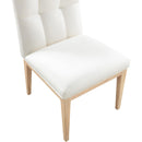  Color_Cream -- Adrian Cream Vegan Leather Upholstered Dining Side Chair IMAGE 7