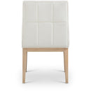  Color_Cream -- Adrian Cream Vegan Leather Upholstered Dining Side Chair IMAGE 9