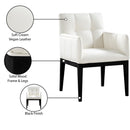  Color_Cream -- Adrian Cream Vegan Leather Upholstered Dining Arm Chair IMAGE 10