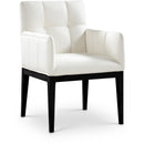  Color_Cream -- Adrian Cream Vegan Leather Upholstered Dining Arm Chair IMAGE 1