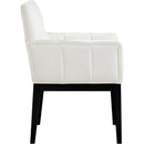  Color_Cream -- Adrian Cream Vegan Leather Upholstered Dining Arm Chair IMAGE 4