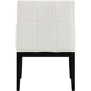 Meridian Adrian Cream Vegan Leather Dining Arm Chair IMAGE 5