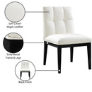  Color_Cream -- Adrian Cream Vegan Leather Upholstered Dining Side Chair IMAGE 10