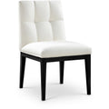  Color_Cream -- Adrian Cream Vegan Leather Upholstered Dining Side Chair IMAGE 1