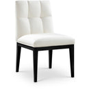 Meridian Adrian Cream Vegan Leather Dining Side Chair IMAGE 1