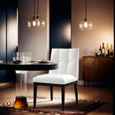  Color_Cream -- Adrian Cream Vegan Leather Upholstered Dining Side Chair IMAGE 2