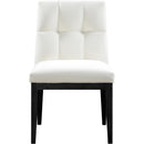Meridian Adrian Cream Vegan Leather Dining Side Chair IMAGE 3
