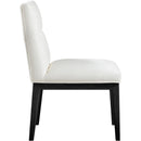  Color_Cream -- Adrian Cream Vegan Leather Upholstered Dining Side Chair IMAGE 4