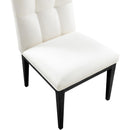  Color_Cream -- Adrian Cream Vegan Leather Upholstered Dining Side Chair IMAGE 7