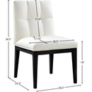 Meridian Adrian Cream Vegan Leather Dining Side Chair IMAGE 9