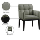  Color_Green -- Adrian Green Vegan Leather Upholstered Dining Arm Chair IMAGE 11