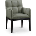  Color_Green -- Adrian Green Vegan Leather Upholstered Dining Arm Chair IMAGE 1