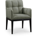 Color_Green -- Adrian Green Vegan Leather Upholstered Dining Arm Chair IMAGE 1