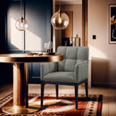  Color_Green -- Adrian Green Vegan Leather Upholstered Dining Arm Chair IMAGE 2