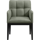  Color_Green -- Adrian Green Vegan Leather Upholstered Dining Arm Chair IMAGE 3