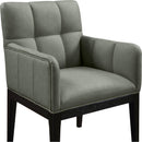 Color_Green -- Adrian Green Vegan Leather Upholstered Dining Arm Chair IMAGE 6