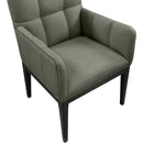  Color_Green -- Adrian Green Vegan Leather Upholstered Dining Arm Chair IMAGE 7