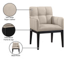  Color_Taupe -- Adrian Taupe Vegan Leather Upholstered Dining Arm Chair IMAGE 10