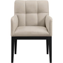  Color_Taupe -- Adrian Taupe Vegan Leather Upholstered Dining Arm Chair IMAGE 3